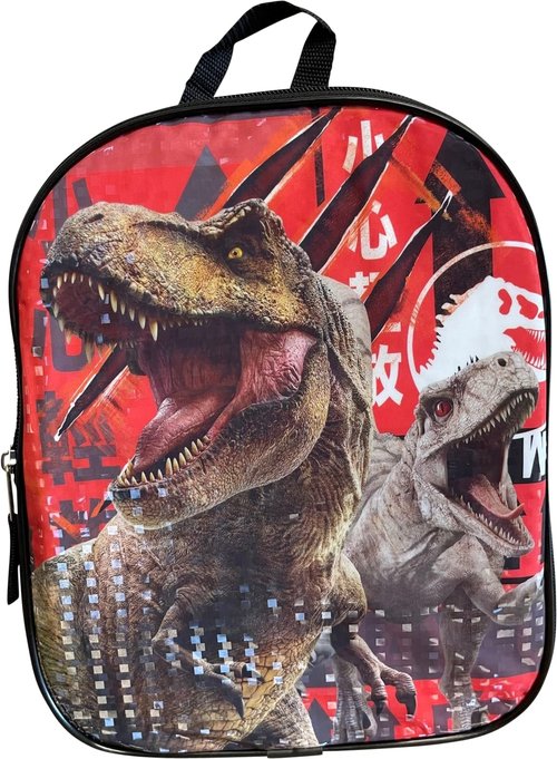 Fast Forward Jurassic World 11" Mini Backpack (Black-Grey-Red)