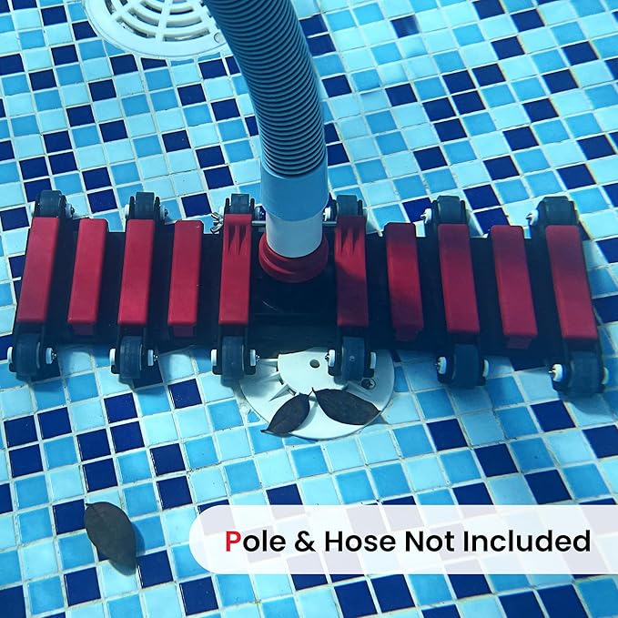Sepetrel Commercial Grade Pool Vacuum Head with Wheels,19" Extra-Wide & Weighted Flexible Heavy-Duty Vac Cleaner for Effortless, Deep Cleaning