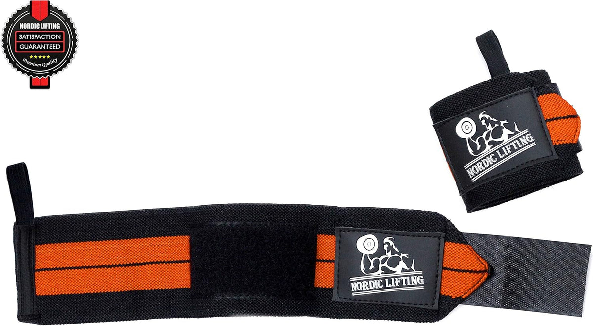 Wrist Wraps for Weightlifting & Powerlifting - Durable Support Straps with Thumb Loop (1 Pair) - Essential Gym Gear for Men & Women