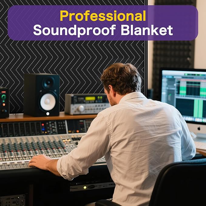 Extra Large Sound Dampening Blanket, Noise Cancelling Studio Acoustic