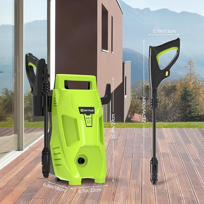2800W Pressure Washer, 60Bar 500mL/H Portable Jet Washer Pressure Washers with Patio Cleaner, High Power Washing Machine Cleaner for Deep Cleaning Tools for Cars Patio Driveway Home Use