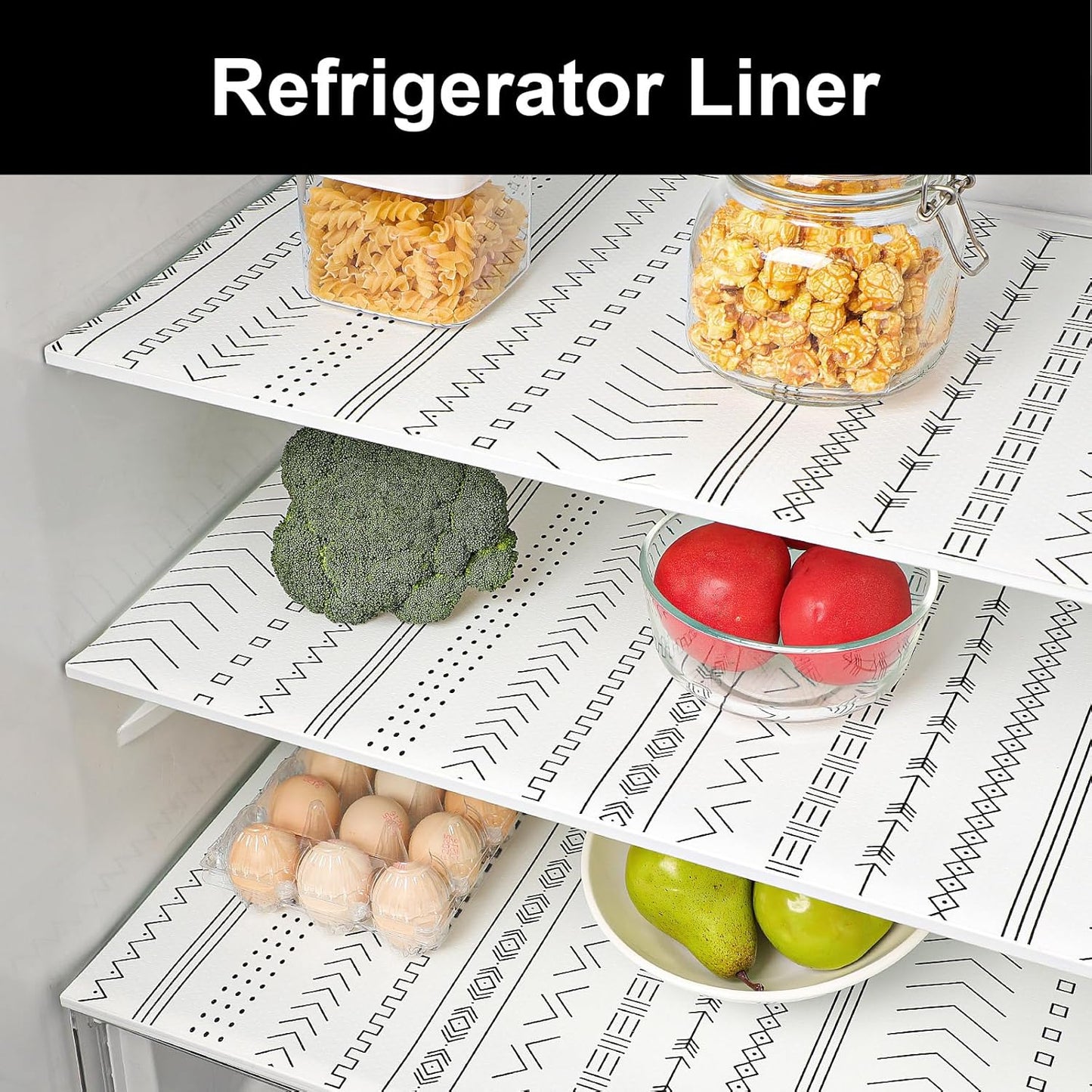 Cooyes Shelf Liner Drawer Liners, Shelf Liners for Kitchen Cabinets, Non-Adhesive Cabinet Liner, EVA Waterproof Non-Slip Refrigerator Liners for Kitchen Drawers