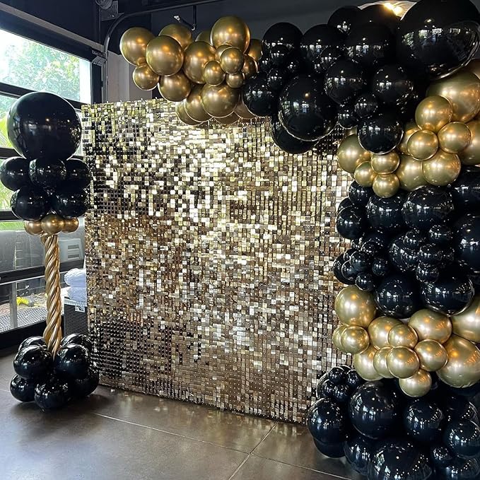 COKAOBE Light Gold Shimmer Wall Backdrop, Photo Backdrops