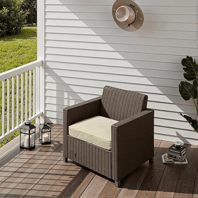 PatioGlow Outdoor Chair Cushions 20 x 20 x 3 Inch, Waterproof & Fade Resistant Patio Seat Cushion for Furniture with Handle and Ties, Thick Seating Pads for Outside Sofa Couch Set of 2, Yellow