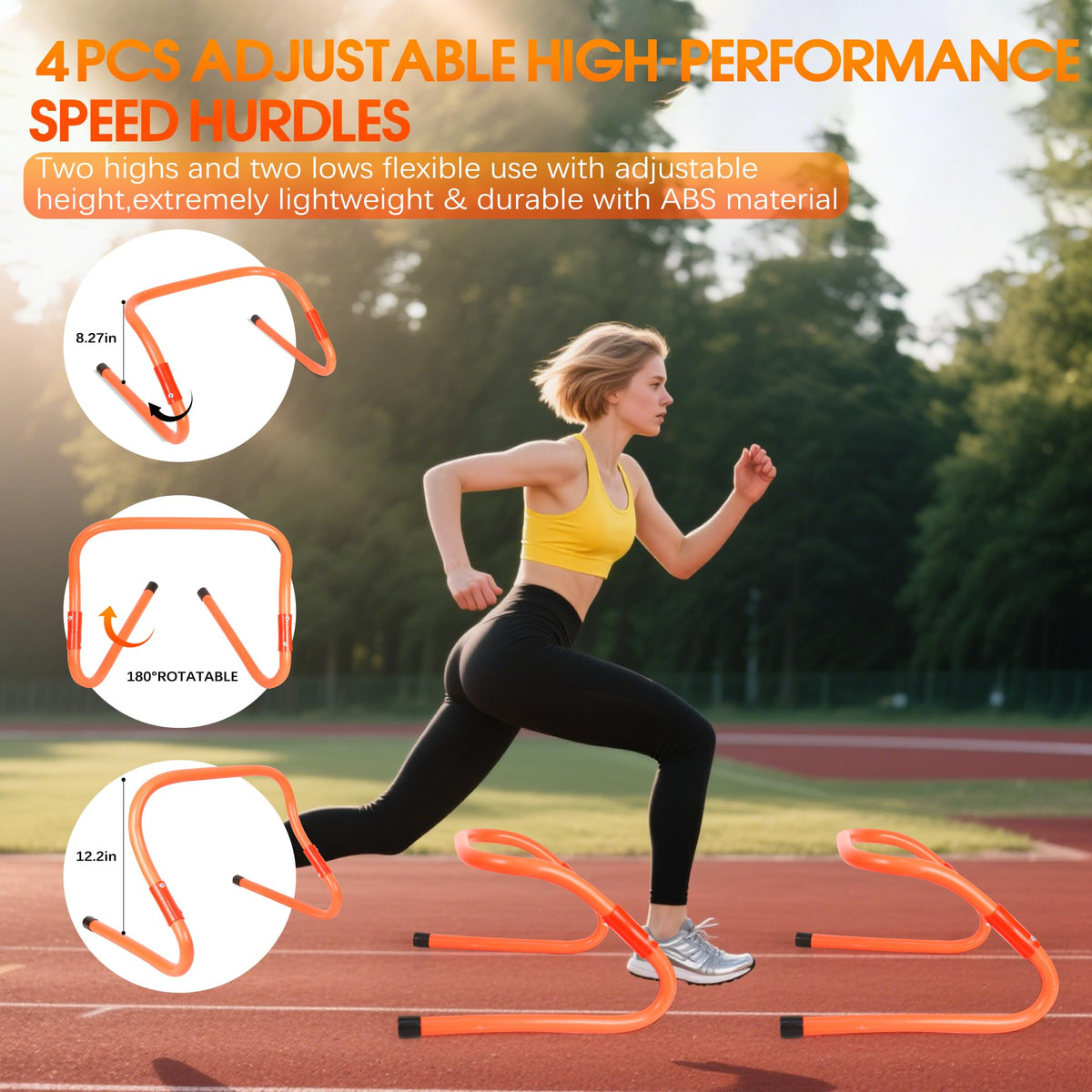 WHBDGP Agility Ladder,Speed Training Equipment Set-20ft Agility Ladder,12 Soccer Cones,4 Hurdles,Jump Rope,Running Resistance,Soccer Football Training Equipment with Carrying Bag for Kids Youth Adults