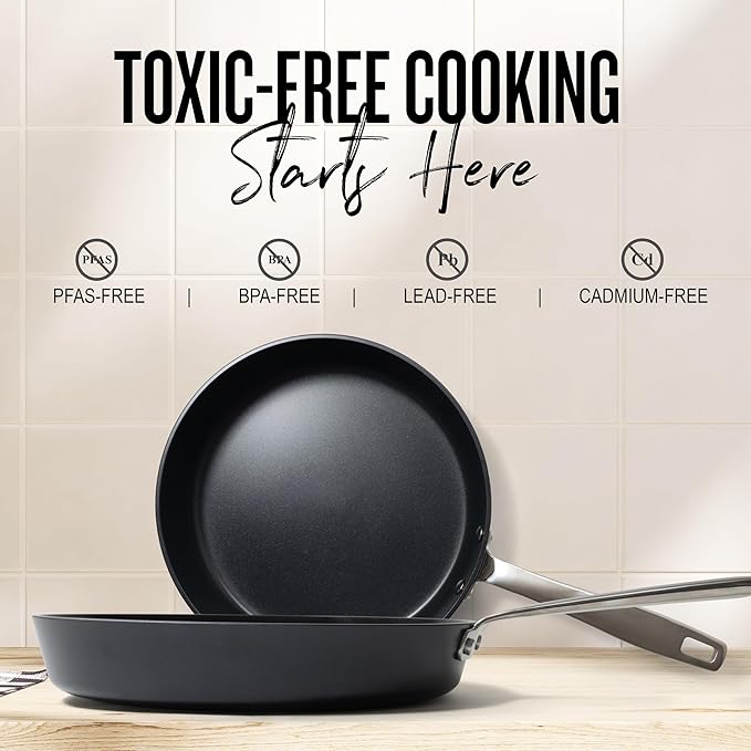 Alva Maestro 11” Ceramic Nonstick Frying Pan – PFAS/PFOA/PTFE-Free, Healthy & Toxin-Free Cooking – Recycled Aluminum, Induction & Oven Safe, Superior Heat Distribution