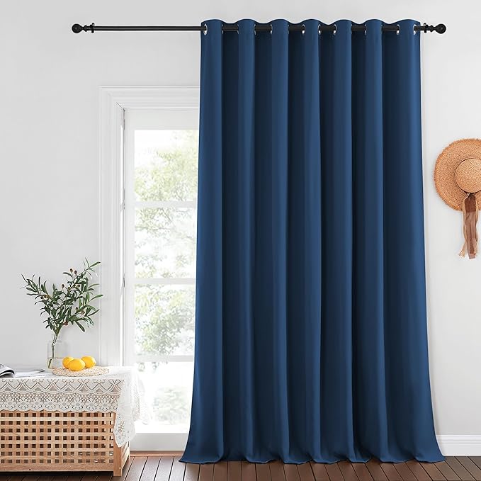 NICETOWN Patio Door Curtain Sound Blocking, Bedroom Privacy Room Divider Curtain