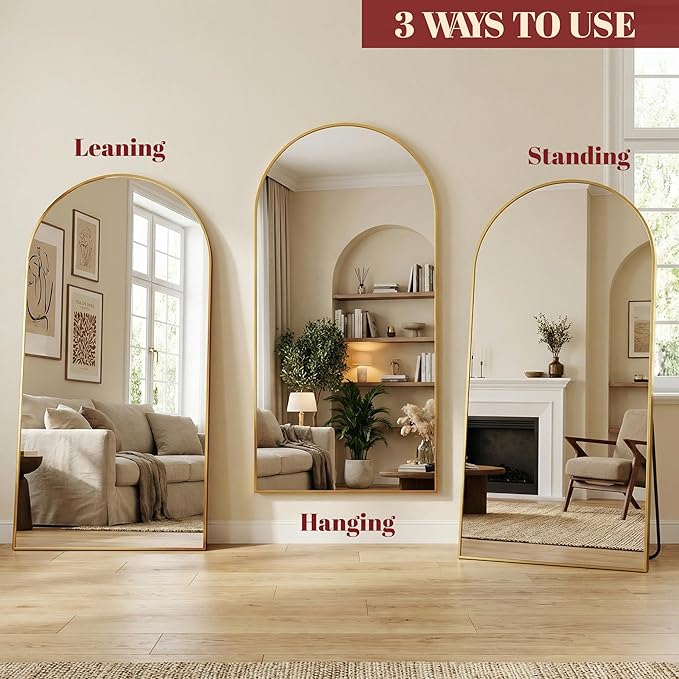 Suidia 78"x38" Arched Full Length Mirror