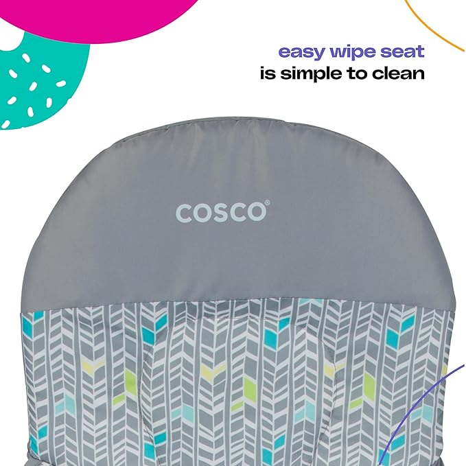Cosco Kids Highchair for Baby, Simple Foldable High Chair, Convenient, Lightweight, and Compact Design, Spritz