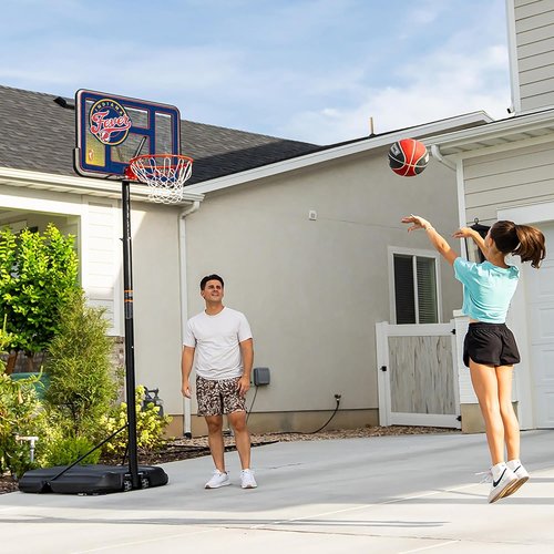 Lifetime Portable Basketball Hoop - Adjustable Height 7.5-10 Ft | 44 Inch Shatterproof Backboard