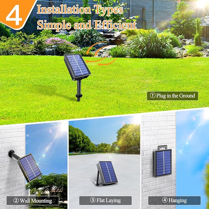 Solar String Lights 240LED 79FT, IP67 Waterproof String Lights for Outside with 8 Lighting Modes, Upgraded Solar Panel Fairy Lights for Garden Party Wedding Decorations (Multicolor)