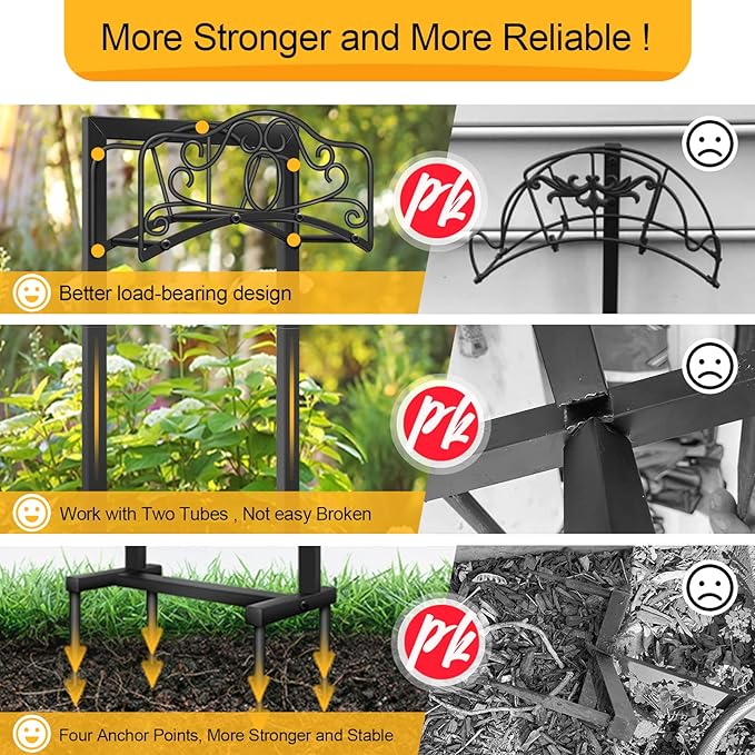 Garden Hose Holder -Upgraded Hose Holder Holds,Freestanding Heavy Duty Hose Hanger,Sturdy Hose Stand and Hose Storage for Lawn & Yard,Black(Butterfly-Style)