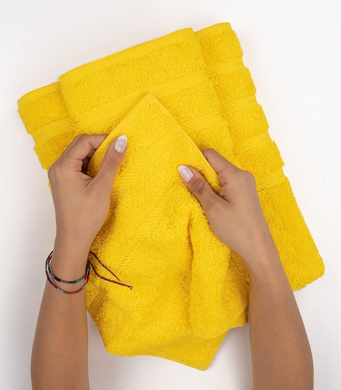 American Soft Linen 35x70 Jumbo Large Bath Towels, 600 GSM 100% Cotton Turkish Bath Sheet, Oversized Luxury Bath Towels for Bathroom Beach and Pool, Yellow