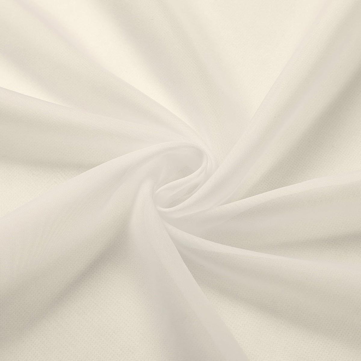 Chyhomenyc Cream Sheer Valances for Windows 2 Pack, Small Window Curtains for Living Room Bathroom Cafe Laundry Basement, Modern Top Dual Rod Pocket Voile Curtain, 42W x 14L inches