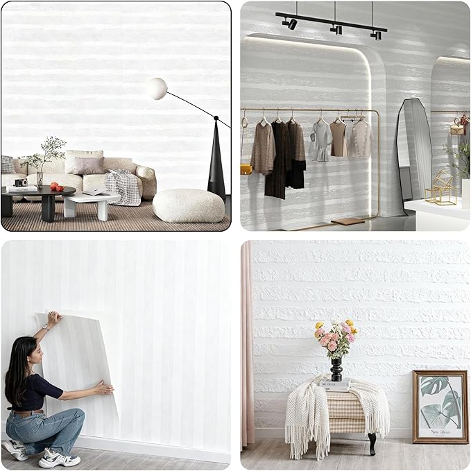 3D Wall Panels Peel and Stick – 23.82"x110" PVC Faux Texture, Self Adhesive
