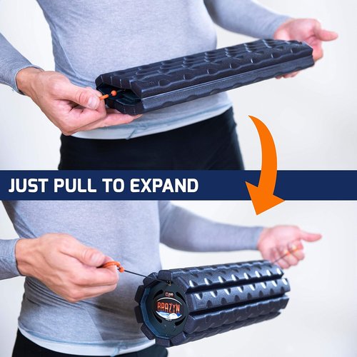 Brazyn Morph Foam Roller - Collapsible Travel Foam Roller for Back Pain Relief & Muscle Recovery | Sage
