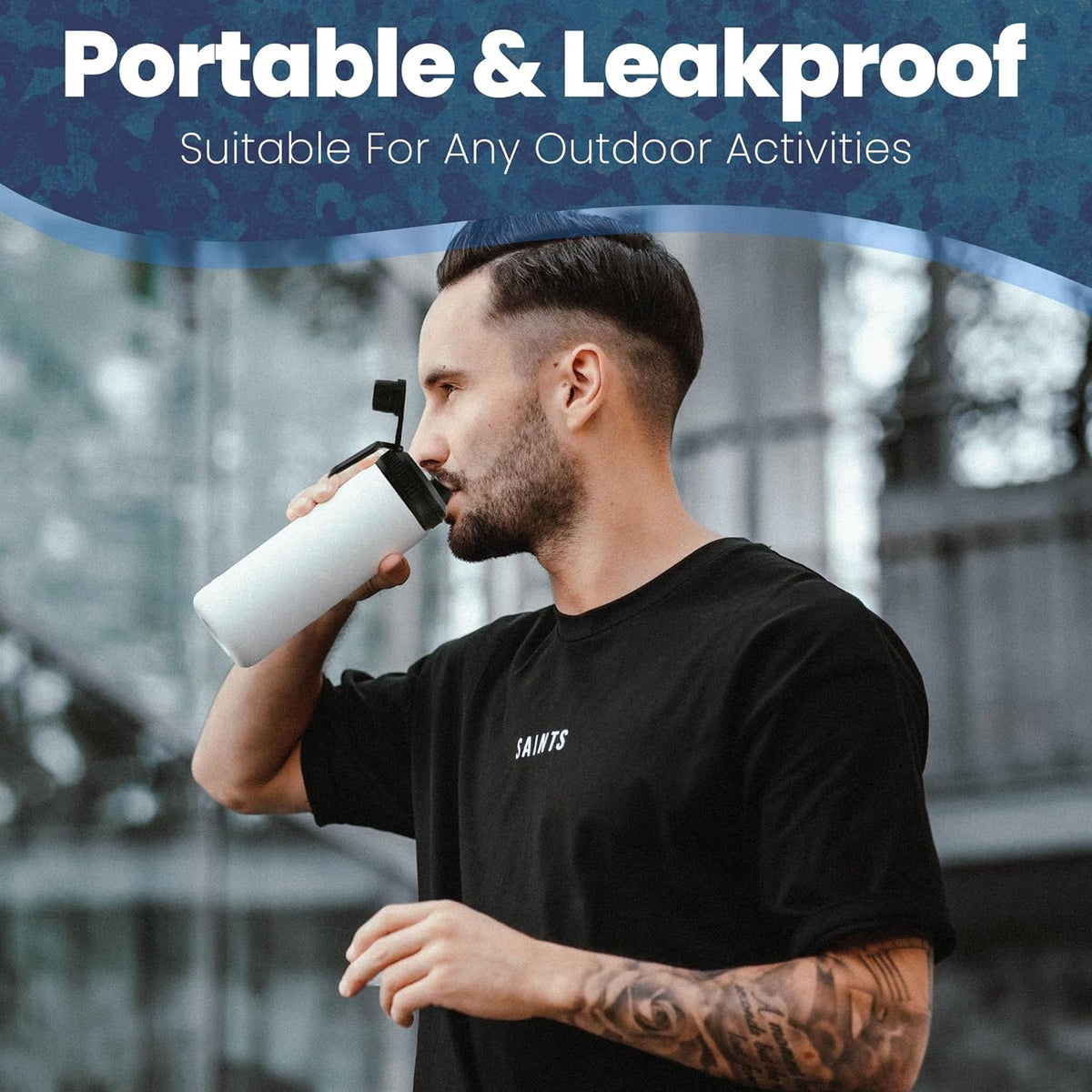 SmartKap Yeti Lid - Leakproof Replacement for Rambler Tumblers | Wide Loop Handle | BPA Free