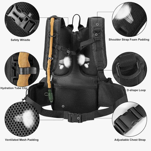FRTKK Tactical Hydration Pack Lightweight Insulation Water Backpack Molle Hydration Backpack for Hiking, Running, Cycling, Climbing, Hunting, Fishing