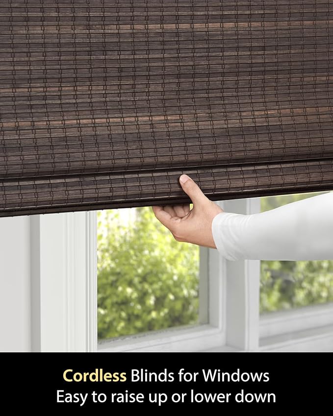UNISHADES Cordless Bamboo Roman Shades