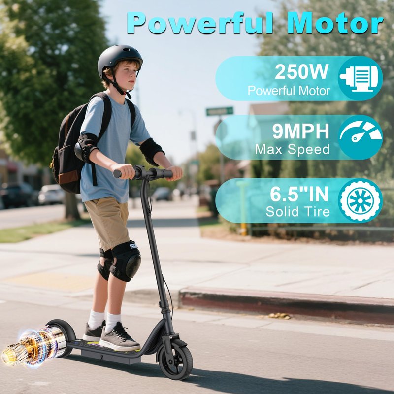 Electric Scooter Adults, 19 MPH Max Speed & 15 Miles Range, 350W Motor, Lightweight Foldable E Scooter with Dual Brake, Lighting System, Smart APP