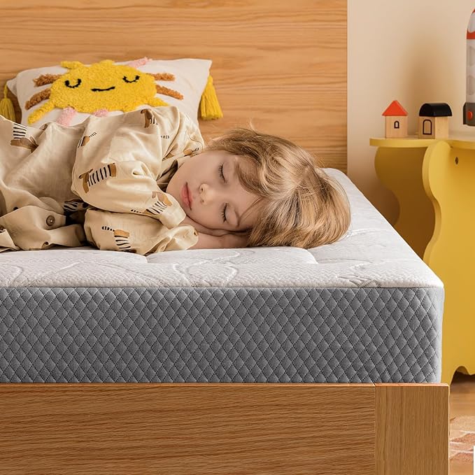 6 Inch Twin XL Memory Foam Mattress- CertiPUR-US Certified Foam Mattress in a Box -Medium Firm Support for Pressure Relief with Washable Bamboo Fiber Cover for Kids Single Bunk Trundle Bed