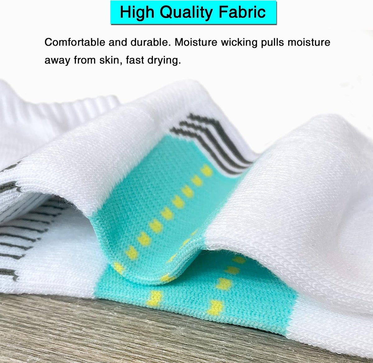 Suaskk Women's Athletic Running Ankle Socks - Cushioned & Anti-Blister - 5 Pairs