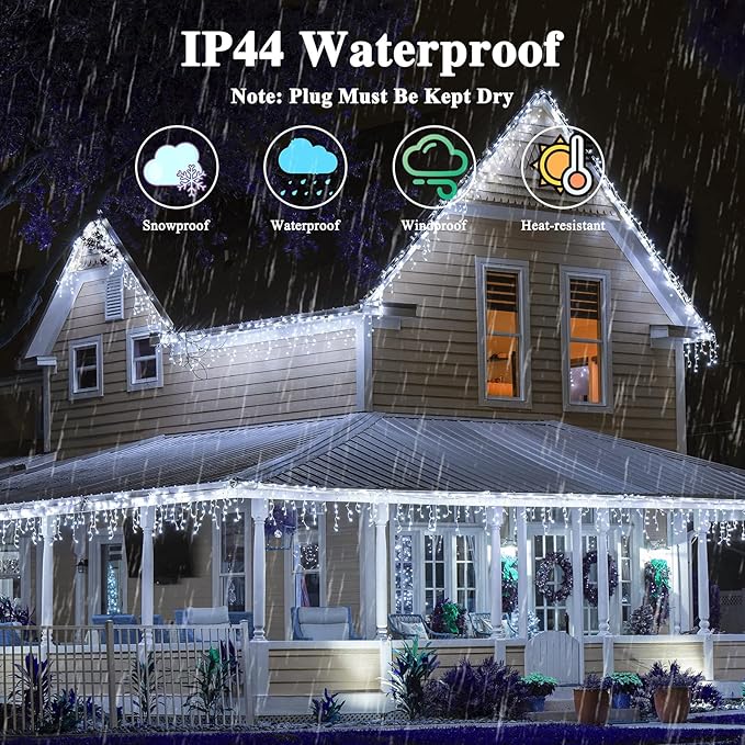 240LED 88Ft Connectable String Lights Indoor Outdoor Clear Wire | Cool White Christmas Lights | Twinkle Fairy Light Plug in with Timer for Bedroom Classroom Wedding Tree Patio Decor