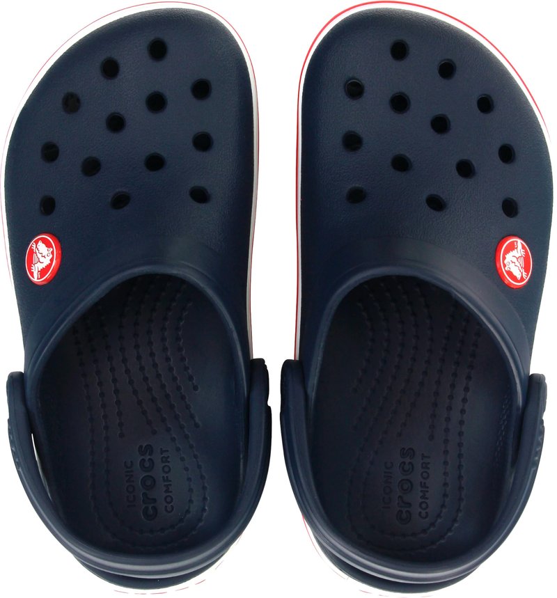Crocs Kids Crocband Clogs, Navy/Red, 10 Toddler