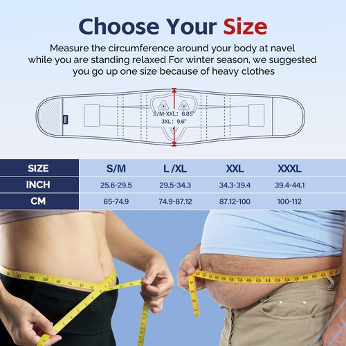 FEATOL Back Brace for Men Lower Back, Lumbar Support Belt- Back Pain, Adjustable Support Straps with Removable Lumbar Pad for Heavy Lifting Work, Plus Size(Black, L/XL