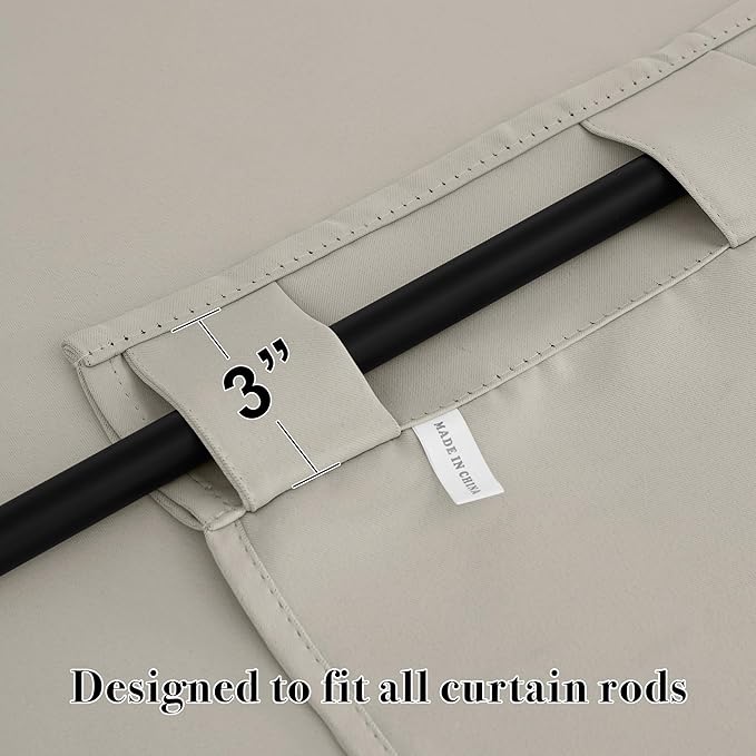 RYB HOME Blackout Curtains for Living Room, Privacy Thermal Insulating Window