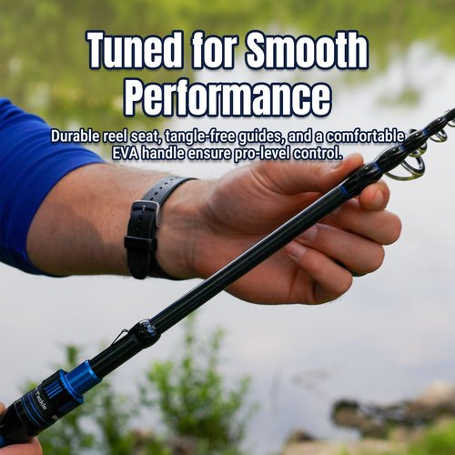 Reaction Tackle Telescopic Spinning Rod - StreamForce - Medium/Heavy Action