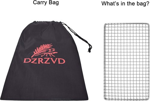 DZRZVD-The Bushcraft Backpacker's Grill Grate - Welded Stainless Steel Mesh (Camping Fire Rated)