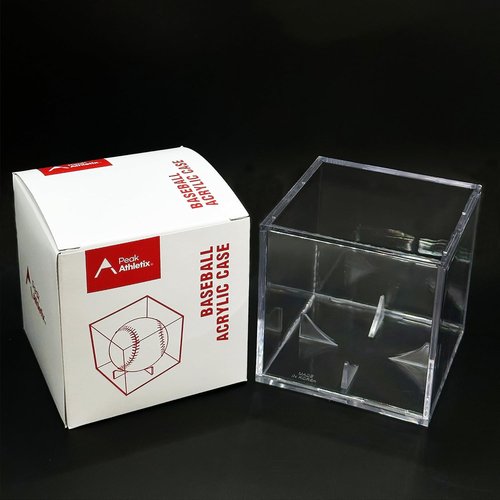 Baseball & Golf Ball Display Case - Clear Acrylic Cube for Memorabilia Storage | Standard Size