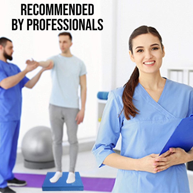 XL Foam Balance Pad | FREE Stretching Strap & BONUS eBook | Extra Large Balance Pads for Physical Therapy Rehab & Ankle Recovery, Lower Back/Knee Pain | X Large Wobble Board Cushion for Strength