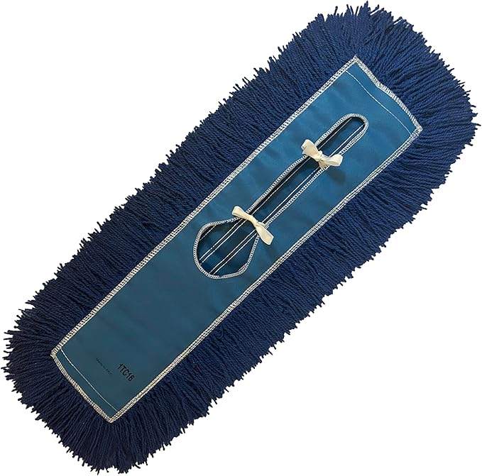 Ultimate Dust Mop Kit: Industrial-Grade Performance, Heavy-Duty Frame, Telescopic Handle - Blue 24 Inch