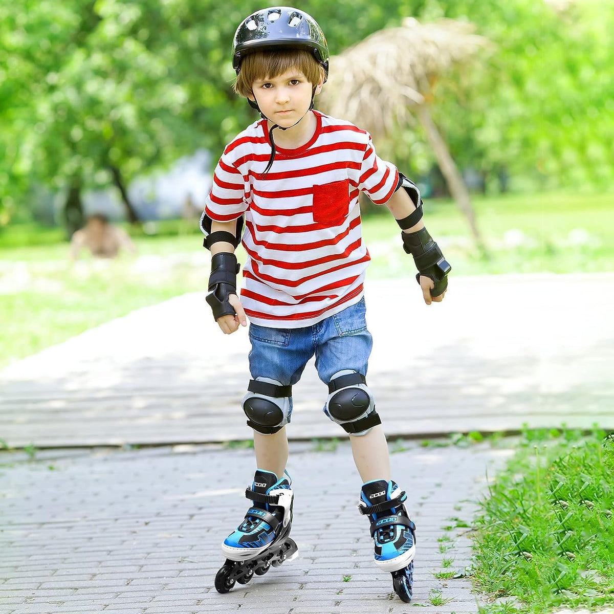 Skiennix Adjustable Inline Skates for Kids | Light-Up Wheels | Ages 5-12 | Perfect for Beginners