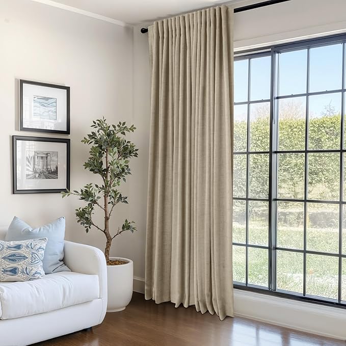 100% Blackout Shield Linen Blackout Curtains
