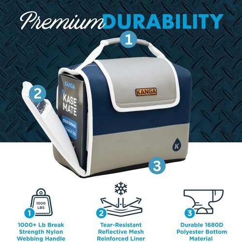 Kanga Insulated Cooler Bag - Soft Cooler Bag - Can Beer and Seltzer Drink Cooler - Insulated and Durability Tested - Kanga Kase Mate - 12 Pack Cooler - Neptune