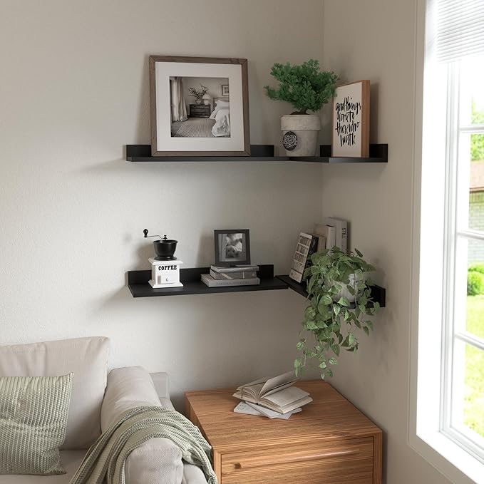 WOPITUES Floating Shelves, Wall Mounted Shelves