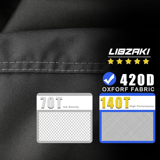LIBZAKI Grill Cover 420D Waterproof, Weather Resistant, Rip-Proof, Anti-UV, Fade Resistant,Gas Grill Cover for Weber,Char Broil,Nexgrill Grills, etc.60 inches-Fuchsia/Gray