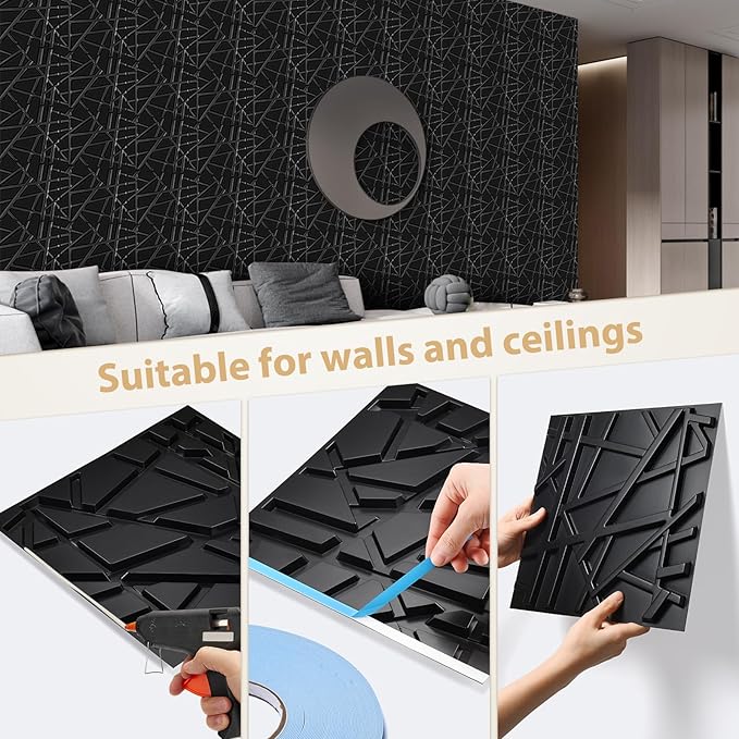 Heikki 30 Pack 3D Wall Panel for Interior Wall Décor, PVC Flower Textured Wall