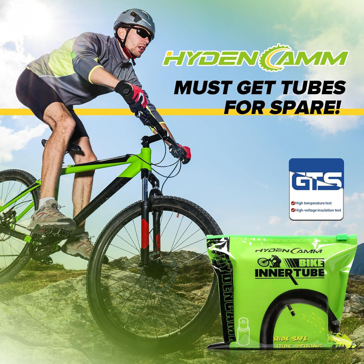 Skiennix Bike Inner Tube - 20/26" Butyl Tube with 35mm AV Schrader Valve & 2 Tire Levers | Durable & Versatile