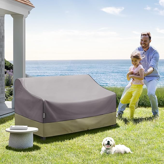 KylinLucky Outdoor Patio Sofa Cover fit 58 x 40 x 33 inch, 57 x 39, 56 x 38 Waterproof Weatherproof Heavy Duty 600D Garden Furniture Cover for Outside Sofa Couch
