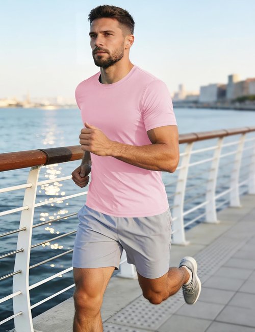 MAGCOMSEN Men's UPF 50+ Quick-Dry Athletic T-Shirt | Performance Running & Swim Tee