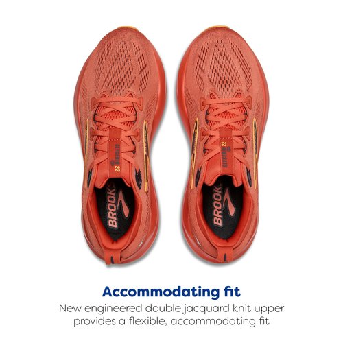 Brooks Men’s Glycerin 22 Neutral Running Shoe - Burnt Sienna/Ebony/Orange - 12 Medium