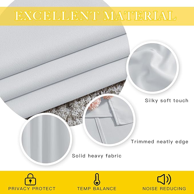 NICETOWN Patio Door Curtain 132 inches Long, Grommet Room Divider Curtain Panel