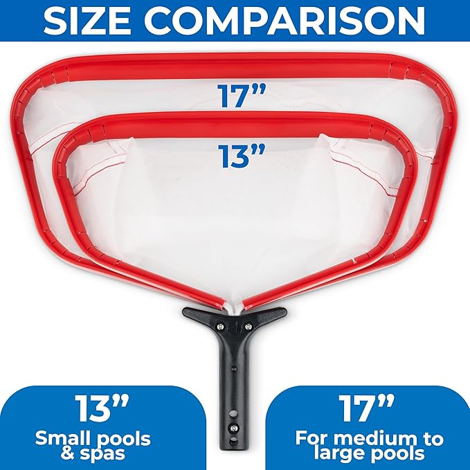 ProTuff 13" Spa Silt Net - 2 Year Unconditional Free Replacement - Heavy Duty Ultra Fine Mesh Silt & Sand Skimmer Cleans 3X Faster Than Vacuum - 13 inch Leaf Rake Bag for Pollen