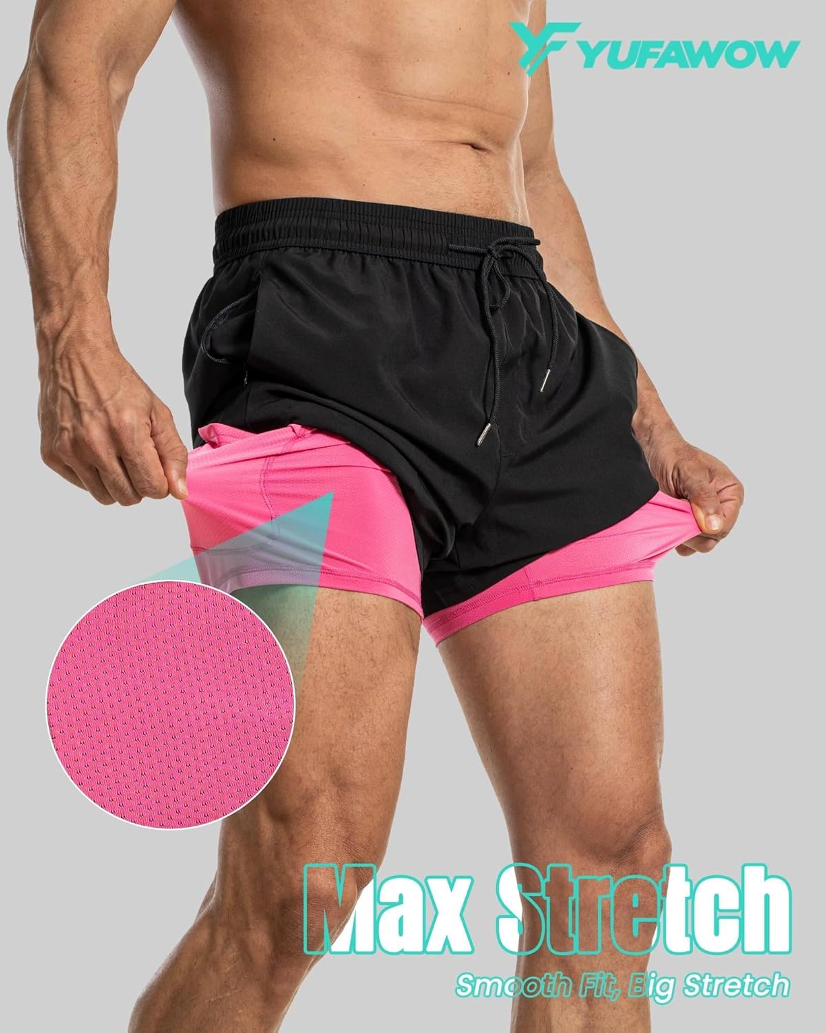 Skiennix Men's Swim Trunks - Quick Dry 7-Inch Compression Liner with Zipper Pockets for Beach & Gym
