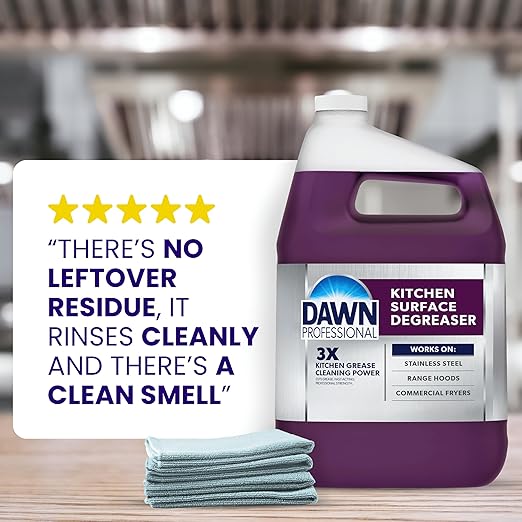 P&G Professional DAWN Kitchen Surface Degreaser - 1 GAL (Case of 2) - For Removing Grease Found in Commercial Kitchens & Food Service (Packaging May Vary)