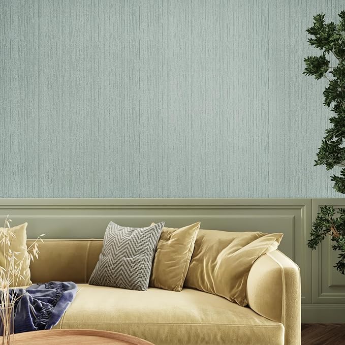 CRE8TIVE Mint Green Grasscloth Peel and Stick Wallpaper Faux Grasscloth Contact